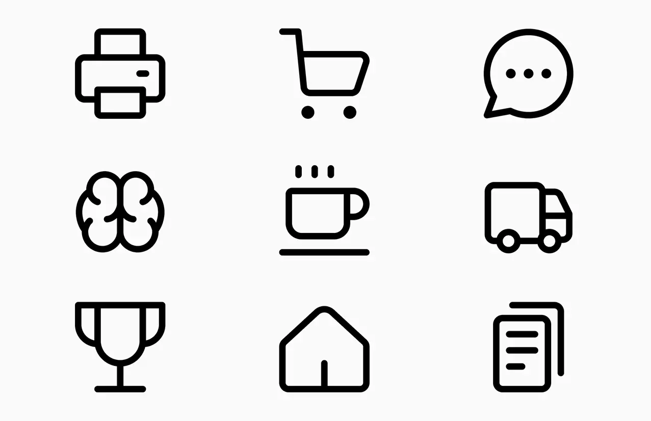 Custom icon library for multi-industry applications