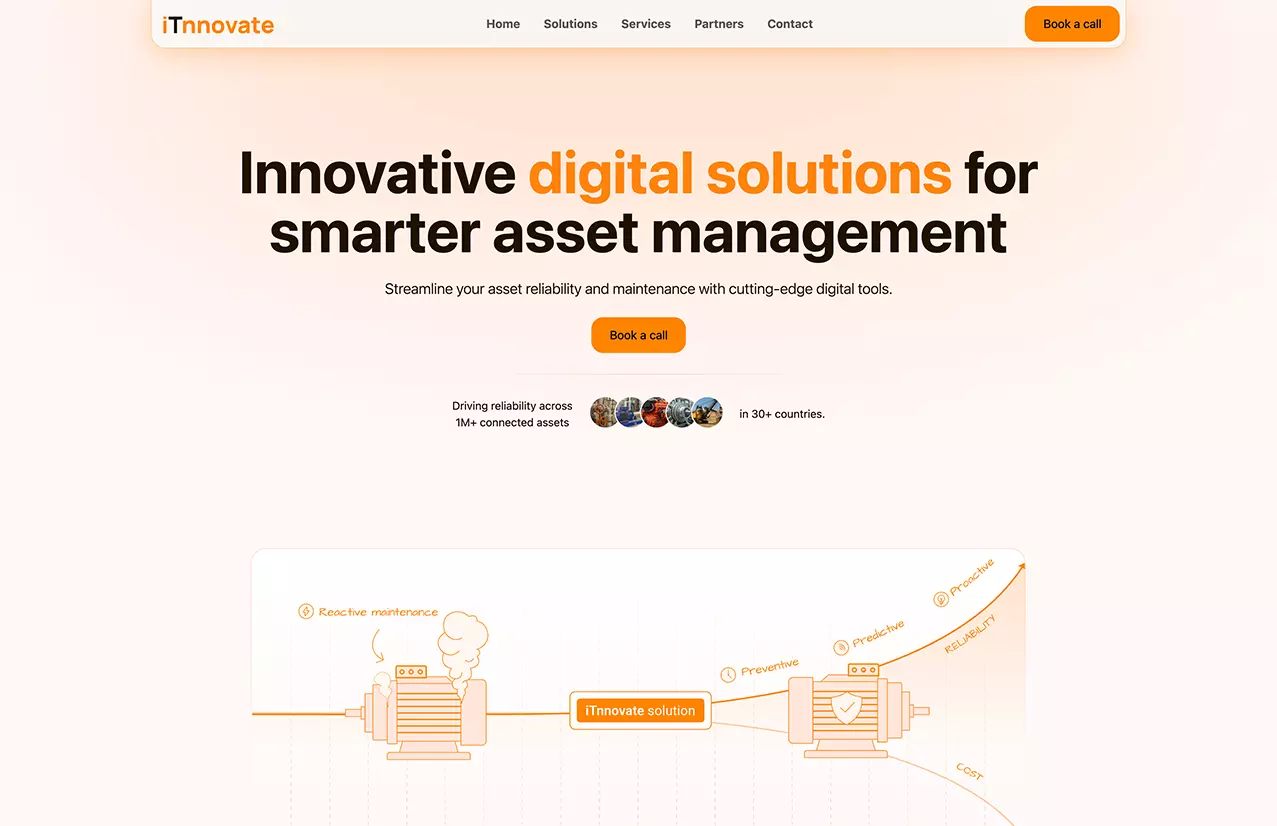 Itnnovate landing page design and development